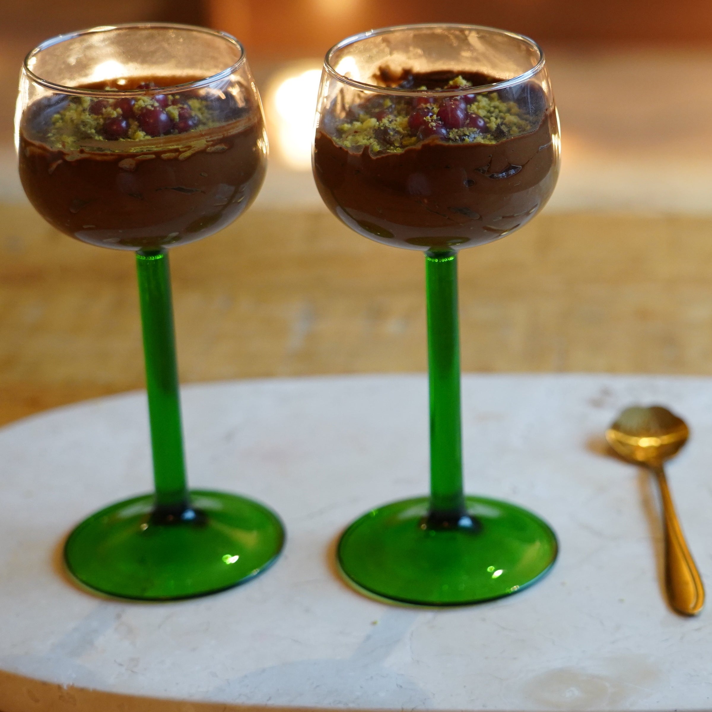 Creamy Avocado Pistachio Chocolate Pudding