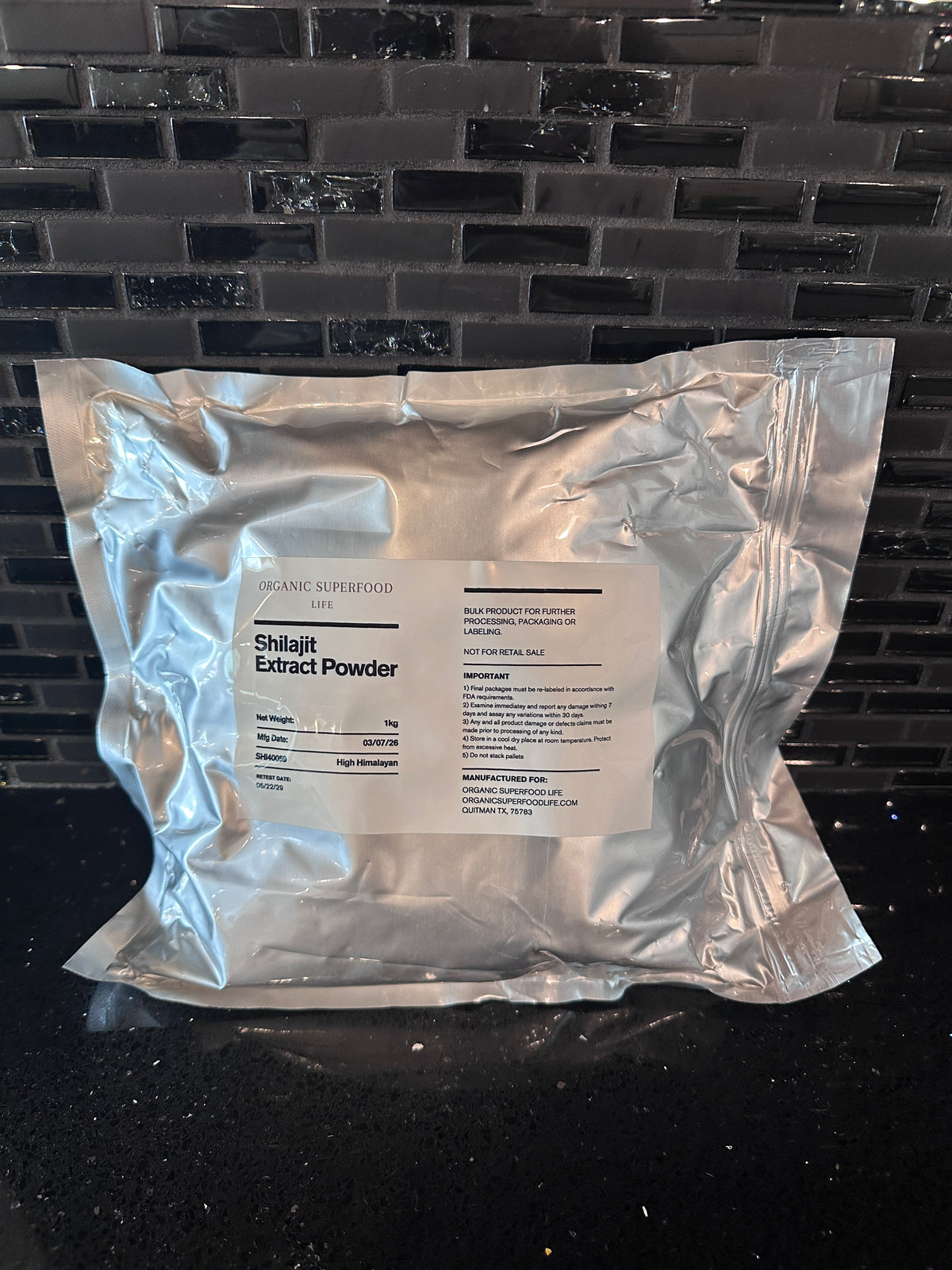 High Himalayan Shilajit Powder Fluffy, (2.2 lb/1 kg) bulk