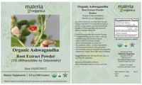 Ashwagandha Root Extract Powder, Organic Item #ASH30012 (3.5 oz / 100 g)