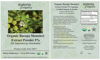 Organic Bacopa Monnieri Extract Powder (100 grams)