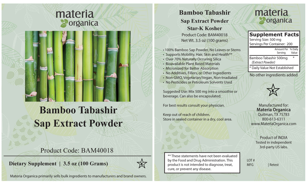 Bamboo Tabashir Sap Powder, Item # BAM40018 (1.7oz / 50 g)