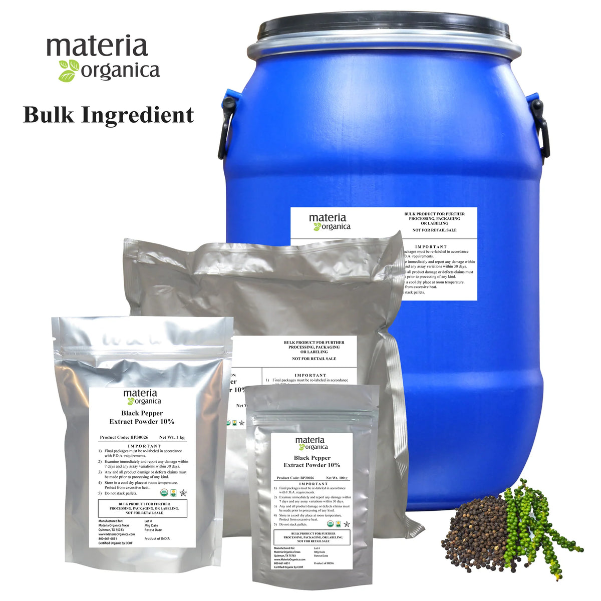 Organic Black Pepper Extract Powder 10% (100g)