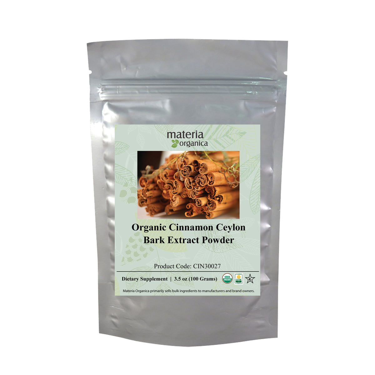 Ceylon Cinnamon Bark Extract Powder, Organic Item #CIN30027 (100 g / 3.5 oz)