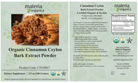 Ceylon Cinnamon Bark Extract Powder, Organic Item #CIN30027 (100 g / 3.5 oz)