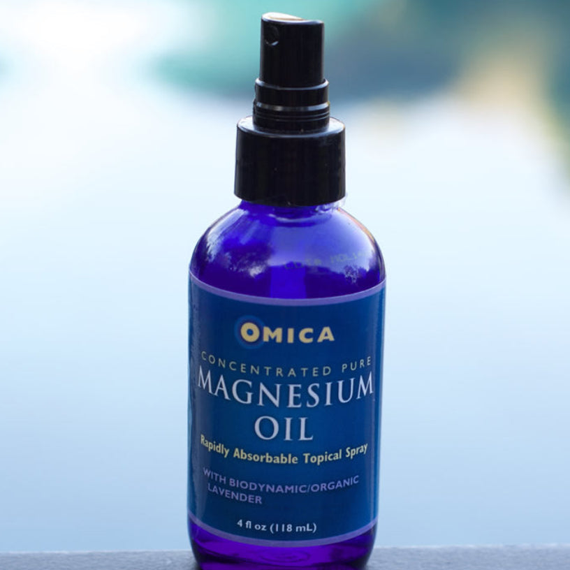 Magnesium Oil Spray – with Biodynamic Organic Lavender and Rosemary Hydrosol (4 fl oz / 118 ml)