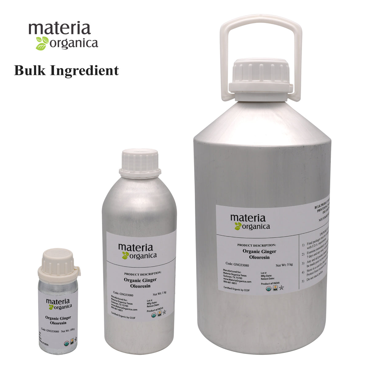 Organic Ginger Oleoresin - CO2 Extracted - 100g (3.5 oz)