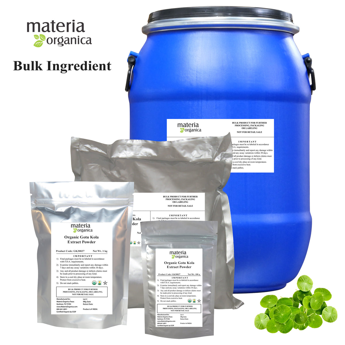 Gotu Kola Extract Paste, Organic Item #GK31078 (Centella Asiatica, 2.2 lb / 1 kg) bulk