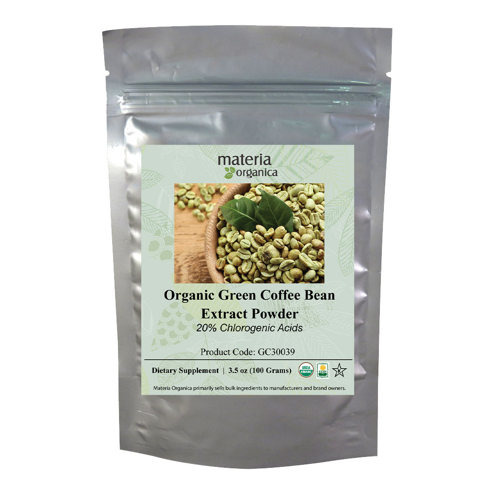 Organic Green Coffee Bean Extract Powder, 20% Chlorogenic Acids (100g)