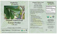 Guava Extract Powder 1.8% Zinc, Organic Item # GUV30043 (3.5 oz / 100 g)