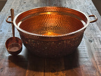 Hand-Hammered Copper Mosaic Foot bath Bowl