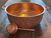 Hand-Hammered Copper Mosaic Foot bath Bowl