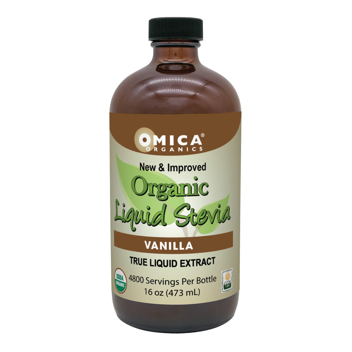 Organic Liquid Stevia - Vanilla (16 fl oz) Bulk Size