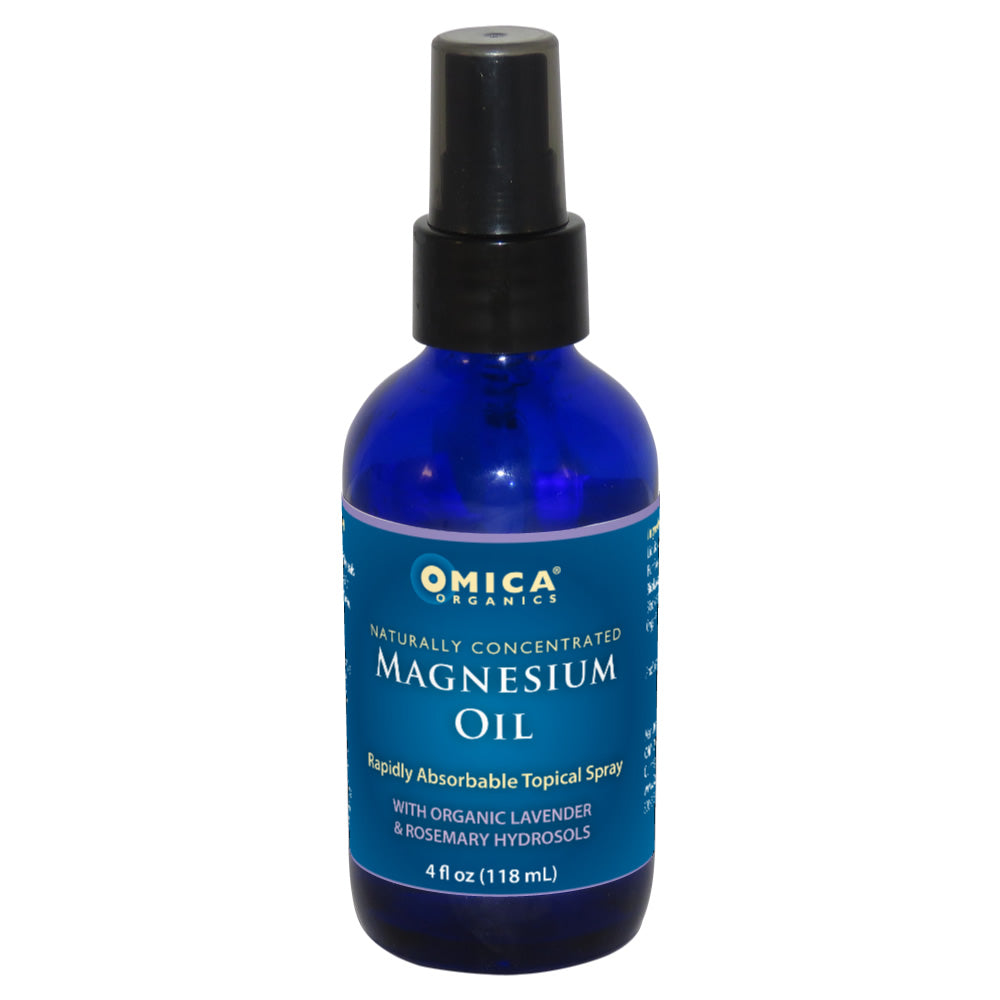 Magnesium Oil Spray – with Biodynamic Organic Lavender and Rosemary Hydrosol (4 fl oz / 118 ml)