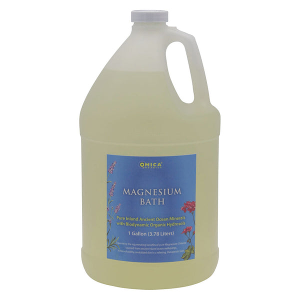 Omica Organics' Magnesium Bath. A combination of pure Inland Ancient Ocean Minerals and Biodynamic Organic Hydrosols. 
