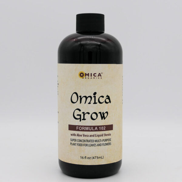 Omica Grow Formula 102 - OMRI Listed Organic Plant Nutrients with Aloe & Stevia (16 oz)