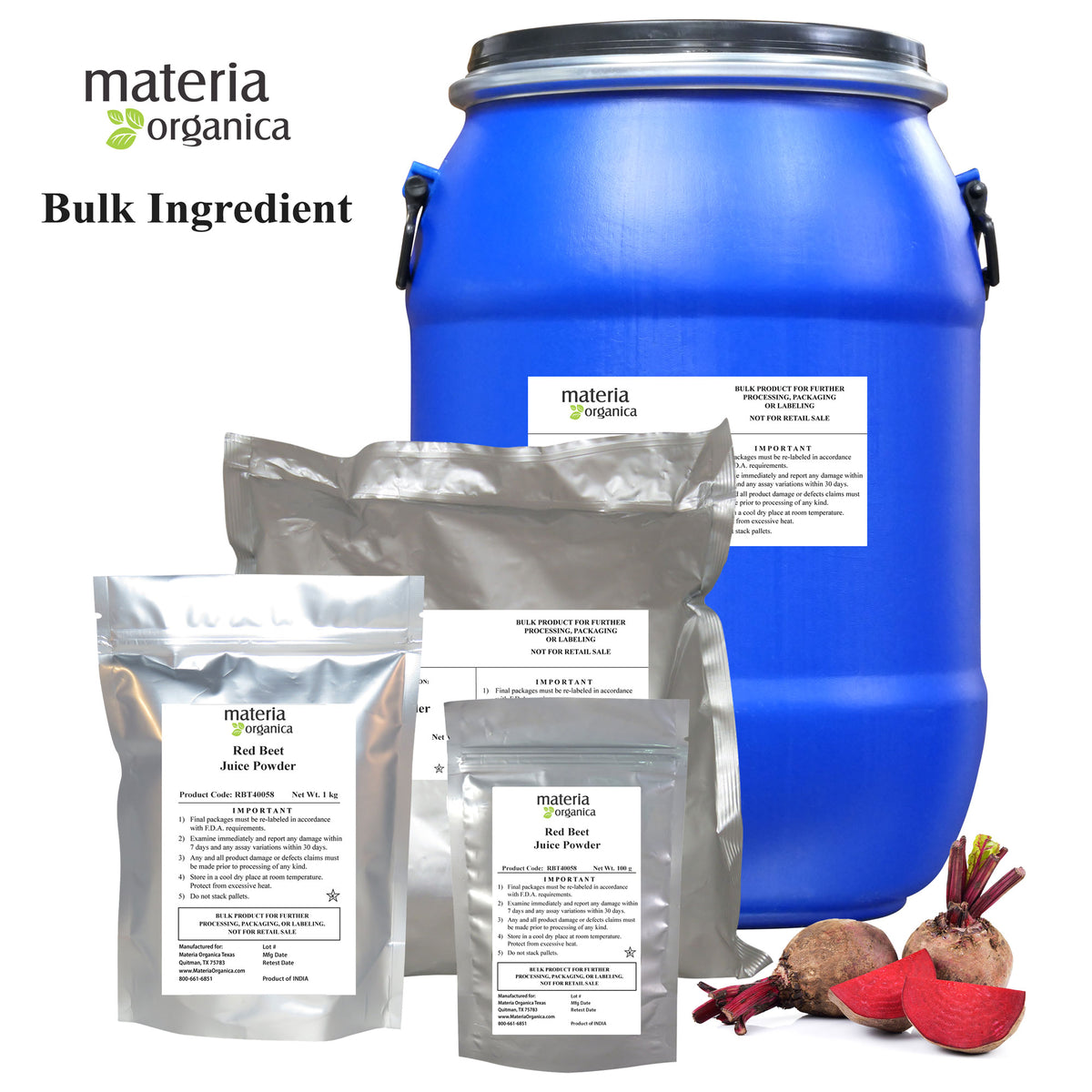 Red Beet Juice Powder, Item #RBT40058 (2.2 lbs / 1 kg) Bulk