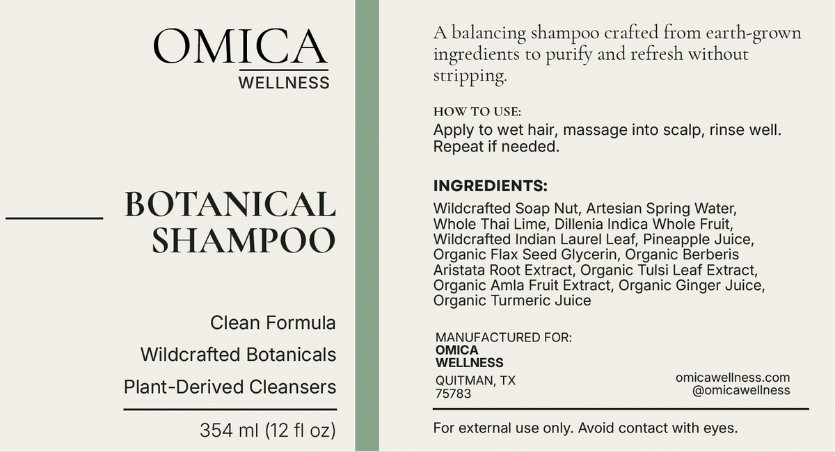 Botanical Shampoo with Herbal Extracts, Enzymes, and Probiotics (12 fl oz)