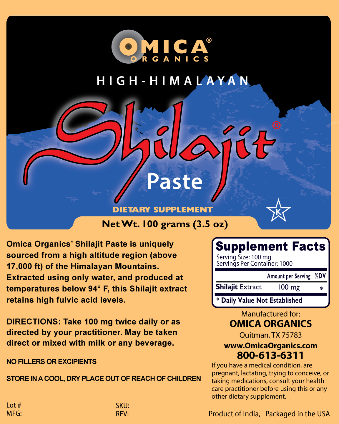 High Himalayan Black Shilajit Paste (3.5 oz / 100 g)