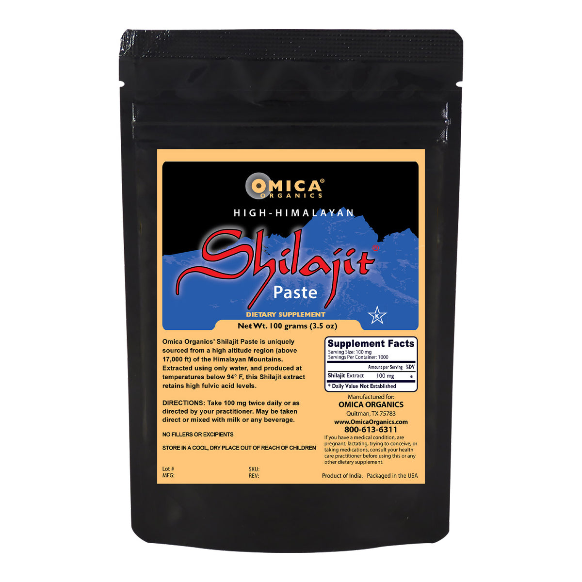 High Himalayan Black Shilajit Paste (3.5 oz / 100 g)