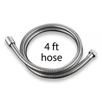 Shower Hose 4ft – PVC-Free Silicone Lined Stainless Steel Flexible Hose