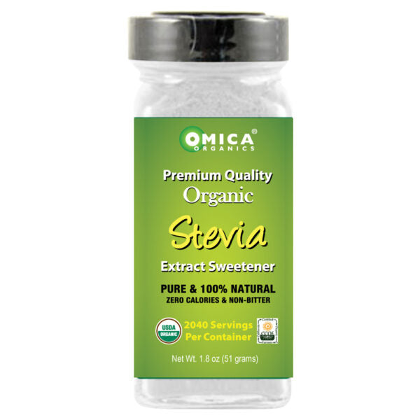 Organic Stevia Extract Powder - Pure Zero-Calorie Sweetener (1.8 oz)