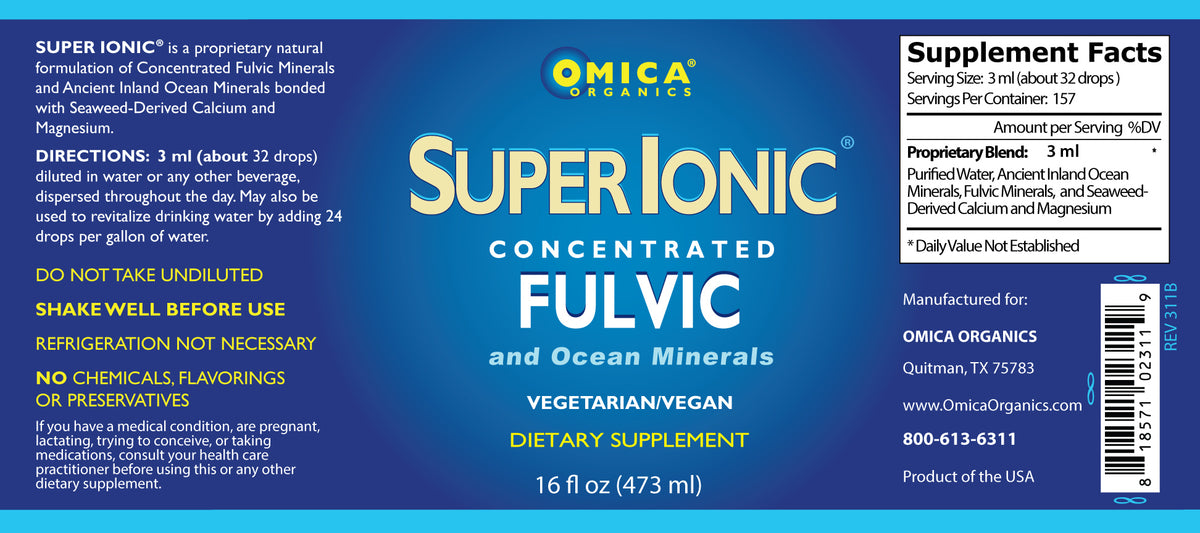 Super Ionic Fulvic Minerals (16 oz / 473 ml) bulk
