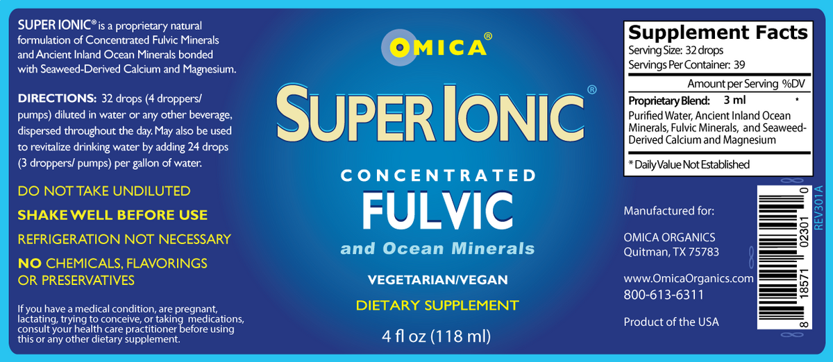SuperIonic Fulvic Minerals - 70+ Trace Minerals + Calcium & Magnesium (4 oz)
