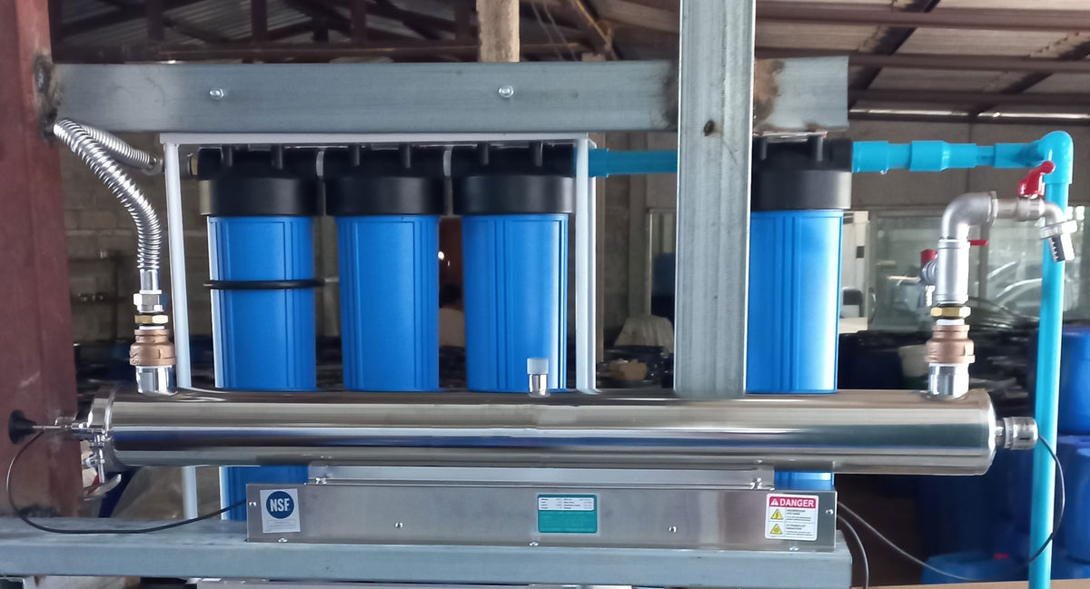 UV Water Purifier 20 GPM - USA Manufactured NSF Approved - with Flex Connector